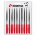 Набор надфилей с алмазным напылением 10 шт. 140 мм INTERTOOL HT-3708
