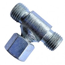 Штуцер тройник S17 с гайкой (М24х1.5)-Г17(М14х1.5)-(М14х1.5)