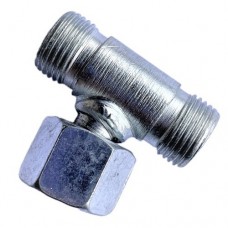 Штуцер тройник S22 с гайкой (М18х1.5)-Г22(М18х1.5)-(М18х1.5)